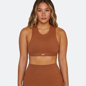 SET Active / SPORTBODY™ MINI HIGH NECK BRA / CHESTNUT / S